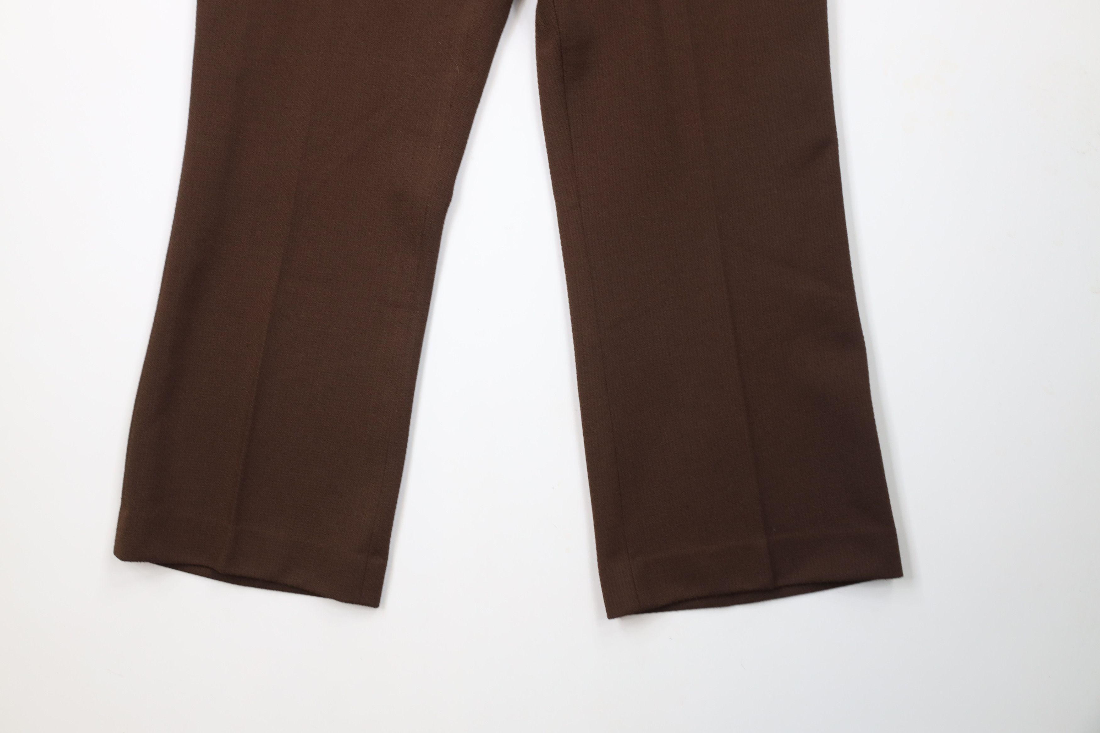 Vintage Vintage 70s Streetwear Knit Wide Leg Chino Pants Brown USA Size US 32 / EU 48 - 4 Thumbnail