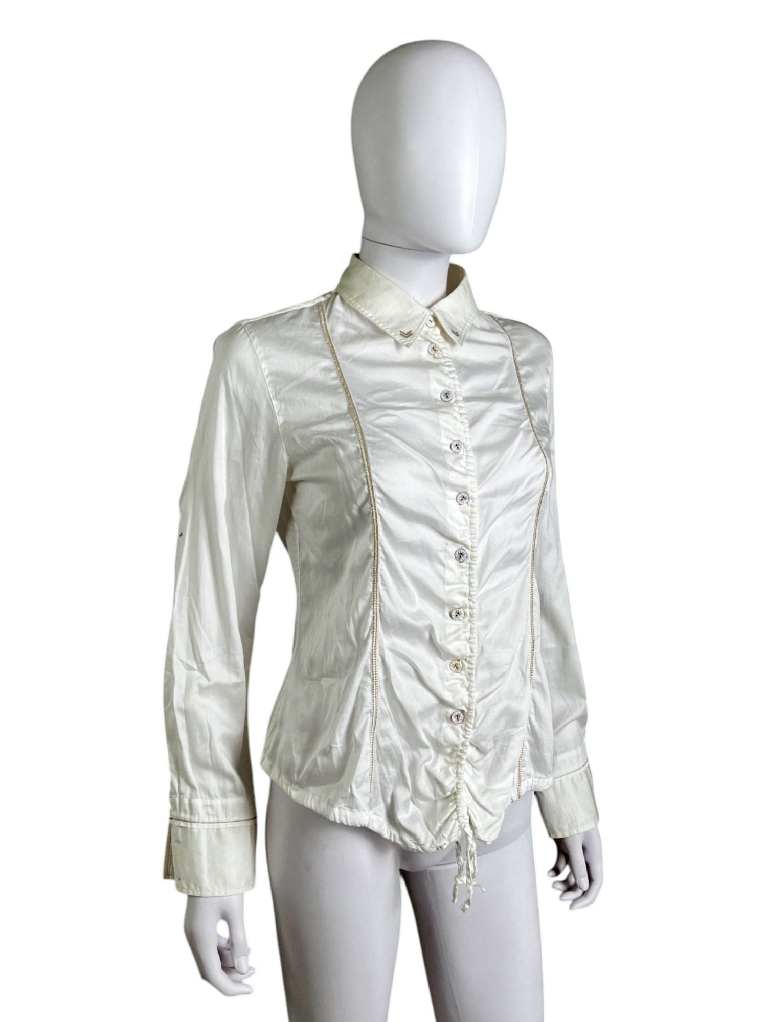 Marithe + Francois Girbaud 2000's Tactical Button Up White Shirt Size M / US 6-8 / IT 42-44 - 2 Thumbnail