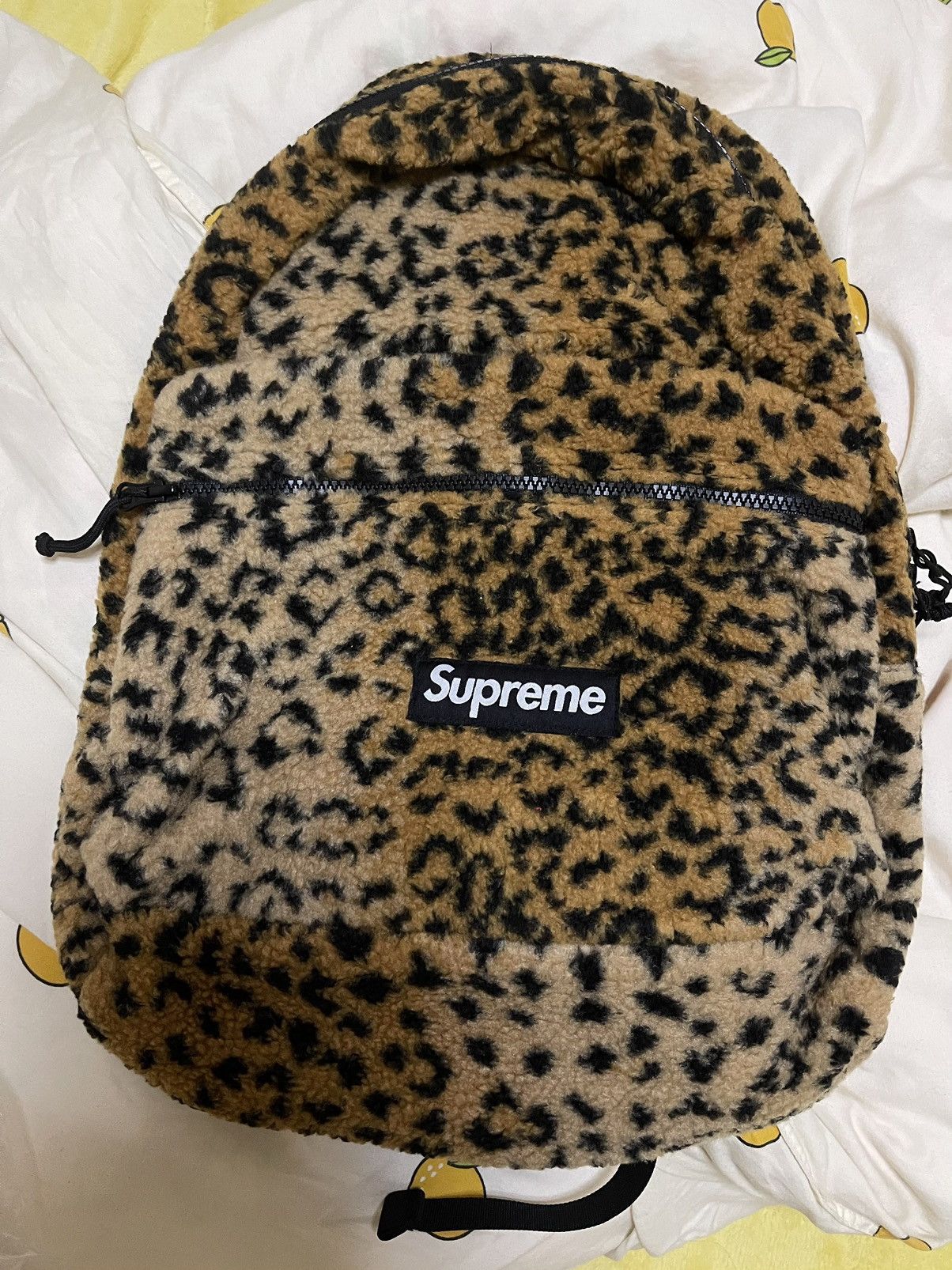 Supreme Leopard Fleece Backpack | Grailed