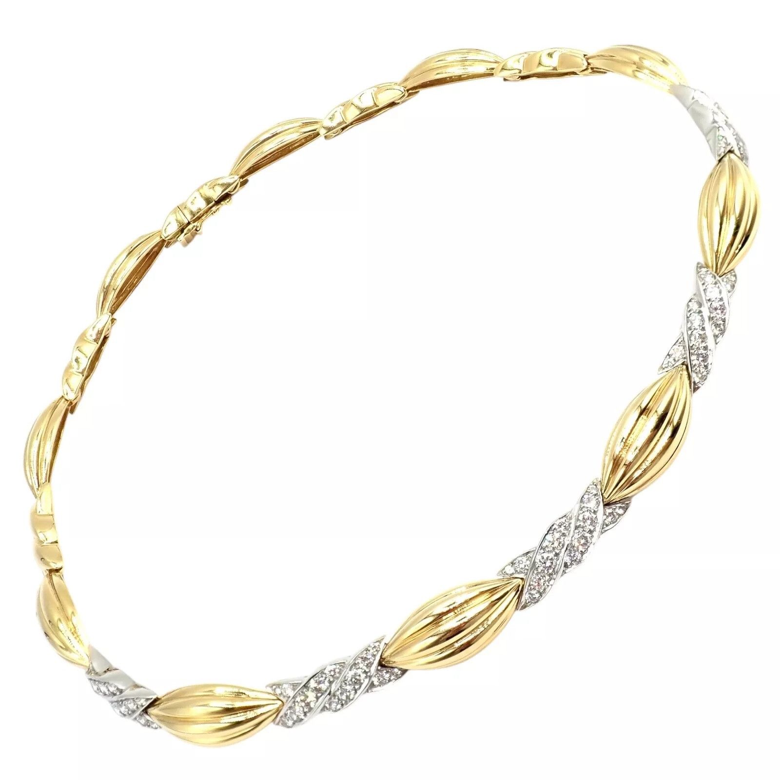 Tiffany & Co 18k Yellow + White Gold Diamond Candy Necklace
