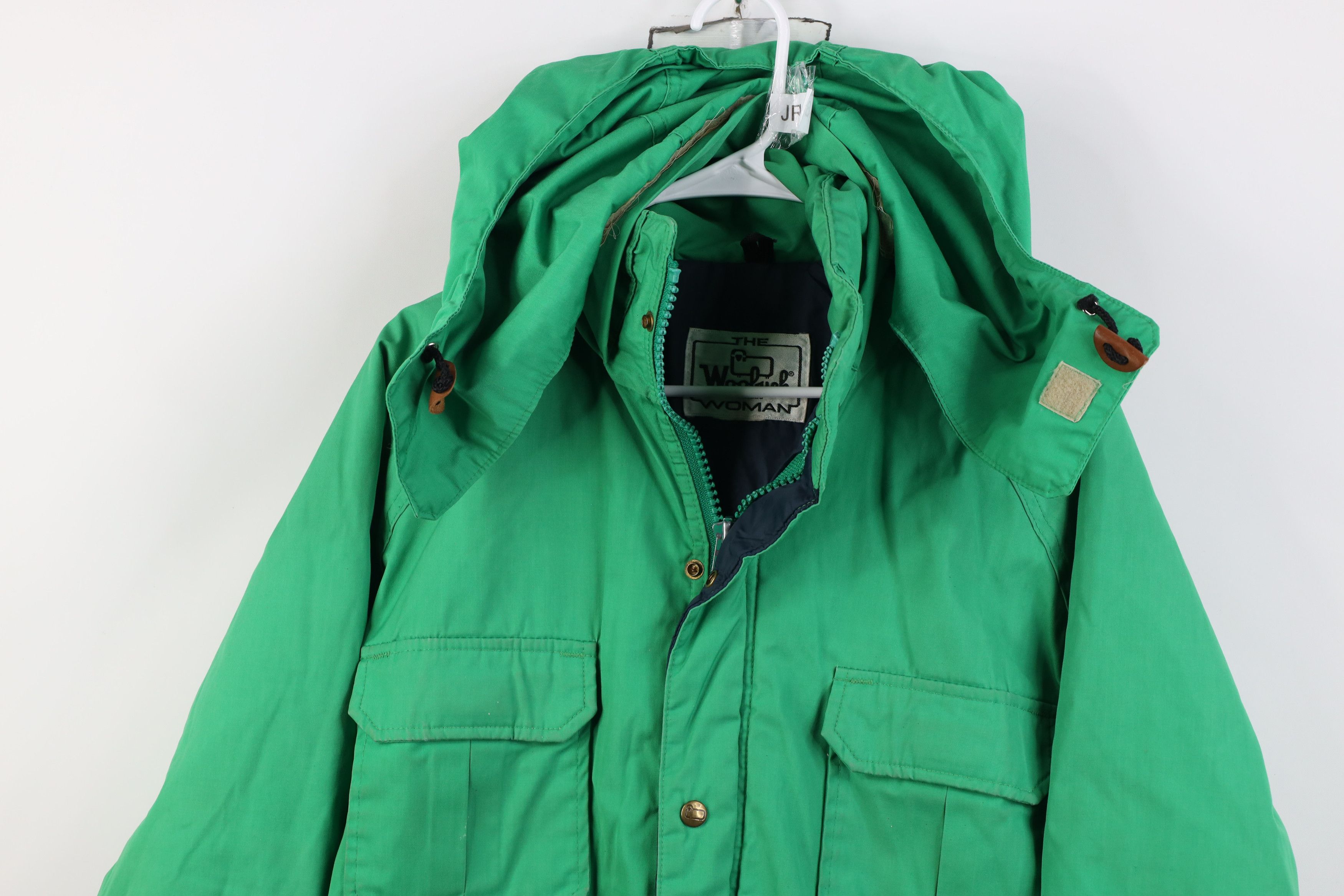Woolrich Woolen Mills Vintage 70s Woolrich Hooded Parka Jacket Lime Green USA Size XL / US 12-14 / IT 48-50 - 2 Thumbnail
