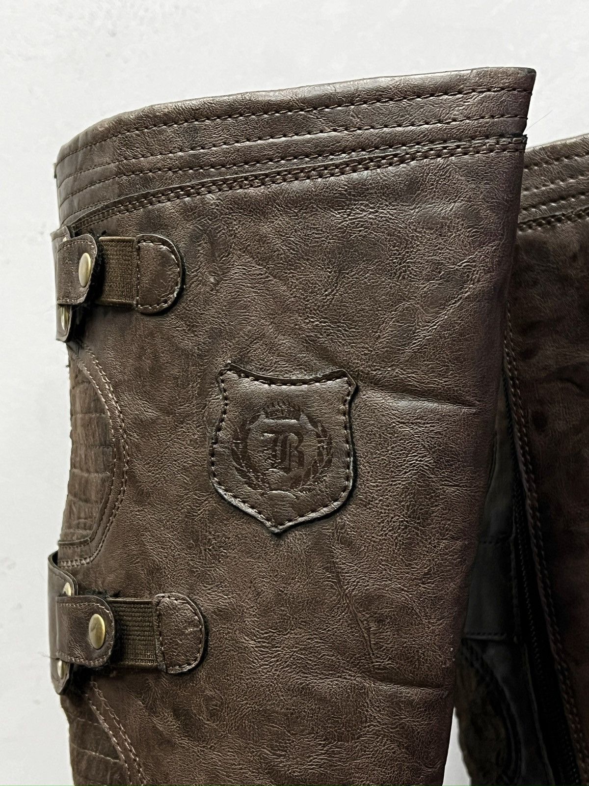 14th Addiction Brown boxing hype avant garde leather boots y2k Size US 8 / EU 41 - 15 Thumbnail