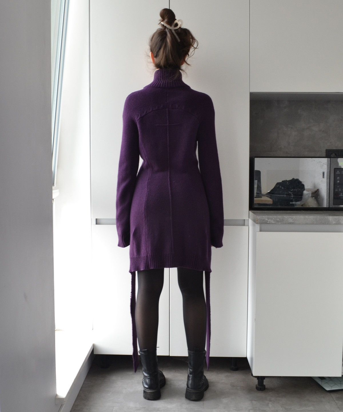 Givenchy GIVENCHY Sweater Cross Belt Waist Jumper Dress Purple Size M / US 6-8 / IT 42-44 - 6 Thumbnail