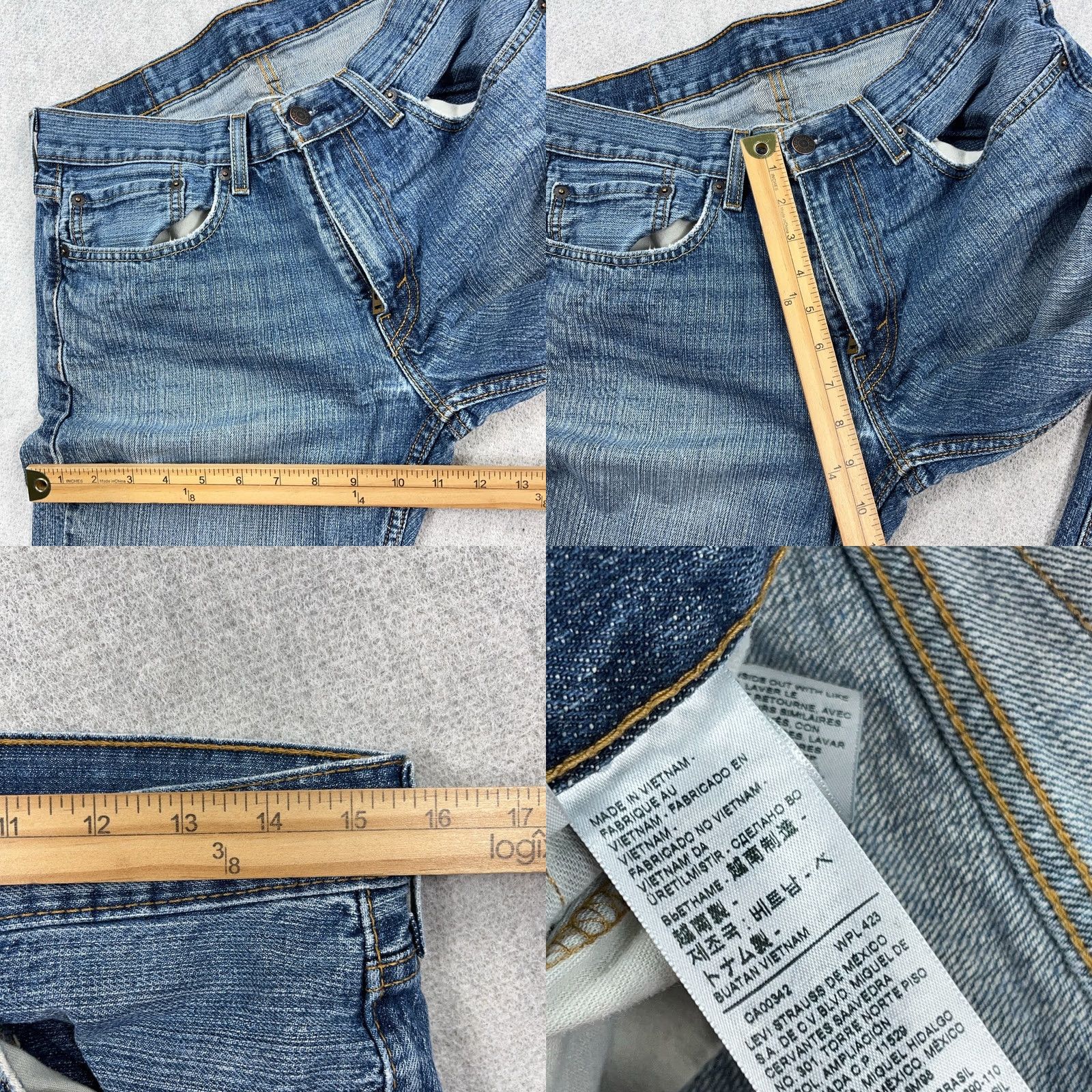 Levi's Levis 559 Jeans Men 32x33 Relaxed Fit Straight Leg Denim Blue 5-Pocket Regular Waist Belt Loops Logo Zipper Button Distressed Vintage: No Size US 32 / EU 48 - 8 Thumbnail