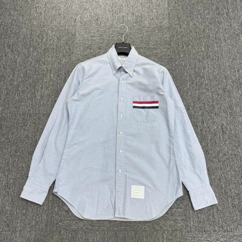 Thom Browne Thom Browne Striped Pocket Shirt Size US M / EU 48-50 / 2 - 1 Thumbnail