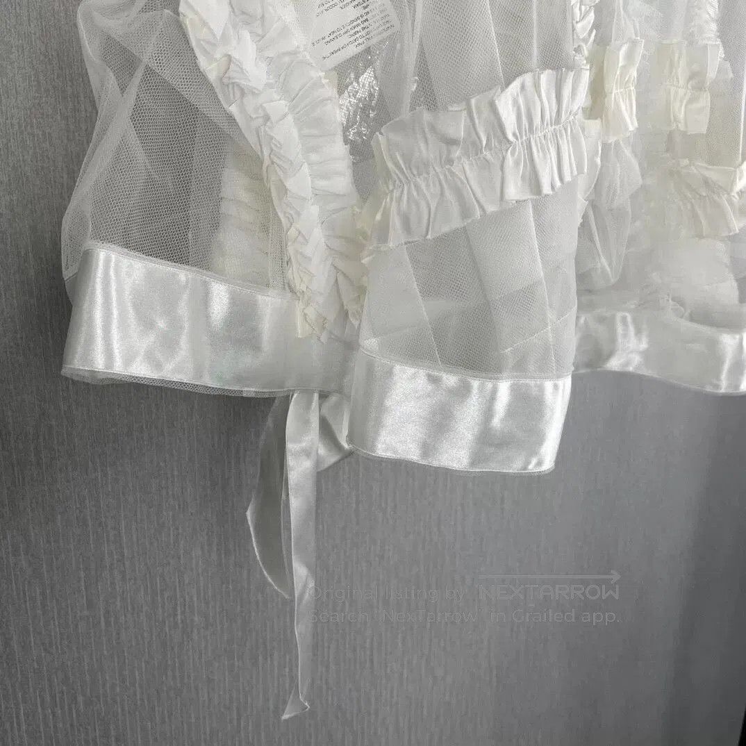 COMME des GARCONS White Lace Cape Coat.
