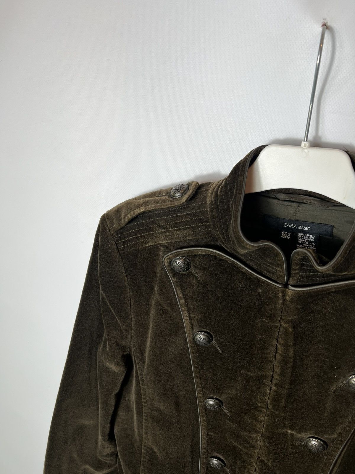 Zara Vintage streetwear Zara Military Napoleon Corduroy Jacket Size M / US 6-8 / IT 42-44 - 4 Thumbnail