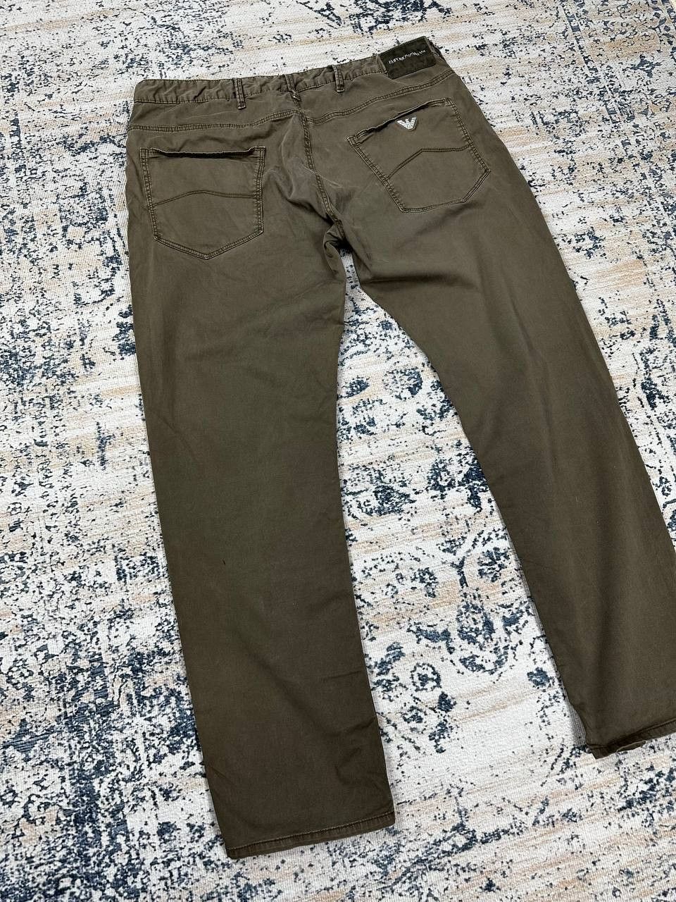 Armani × Emporio Armani Vintage Emporio Armani Low Rise Olive Distressed Pants Size US 34 / EU 50 - 1 Thumbnail