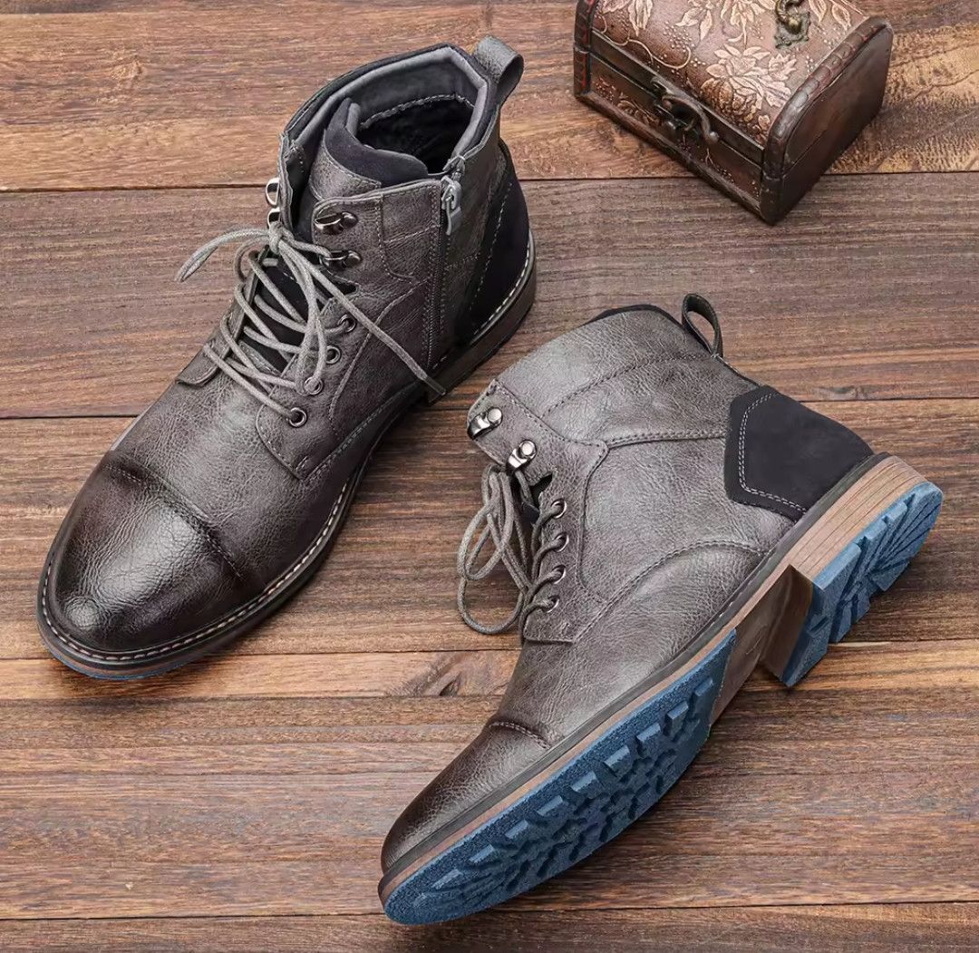 Japanese Brand × Leather × Vintage Vintage Rockers Style Ankle Leather Boots Size US 12 / EU 45 - 2 Thumbnail