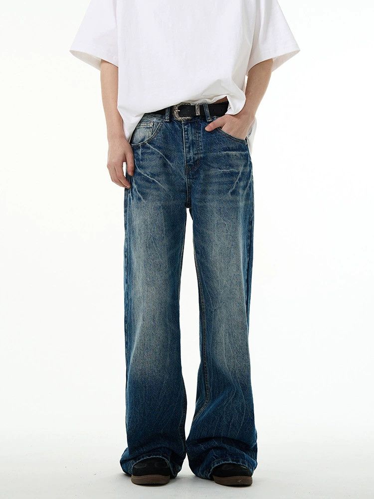 Jean American retro loose lightning washed flared jeans for men Size US 32 / EU 48 - 1 Thumbnail