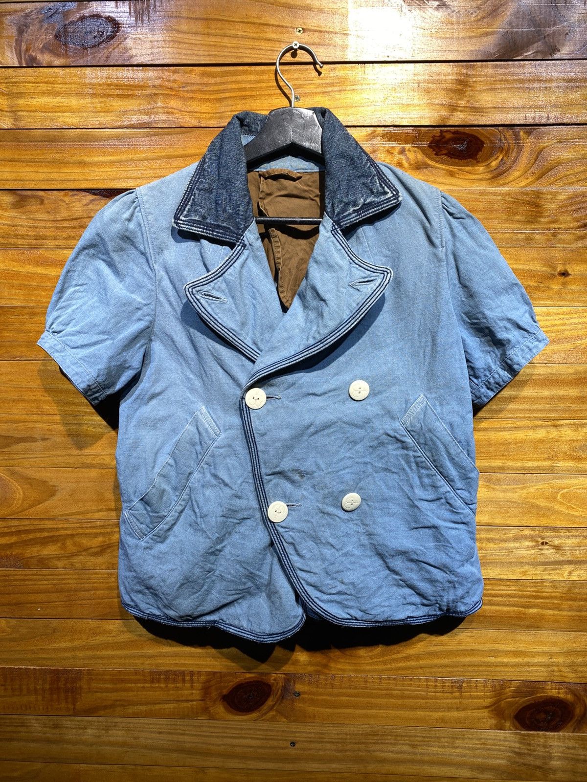 Kapital Kapital Japan Vintage Denim Short Sleeve Double-Breasted Size S / US 4 / IT 40 - 3 Thumbnail