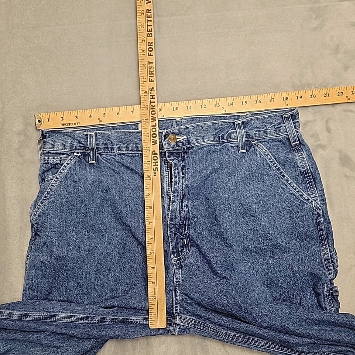 Carhartt VINTAGE Carhartt Jeans Men 38x34 Blue Denim B13DST Carpenter Cargo Work Workwear Size US 38 / EU 54 - 6 Thumbnail