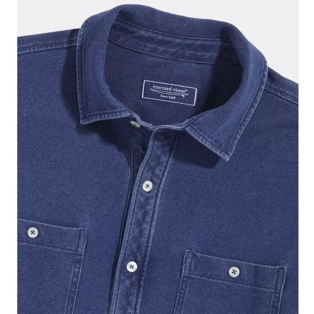 Vineyard Vines NWT New $118 Vineyard Vines Surfside Pique Long Sleeve Blue Size US S / EU 44-46 / 1 - 3 Thumbnail