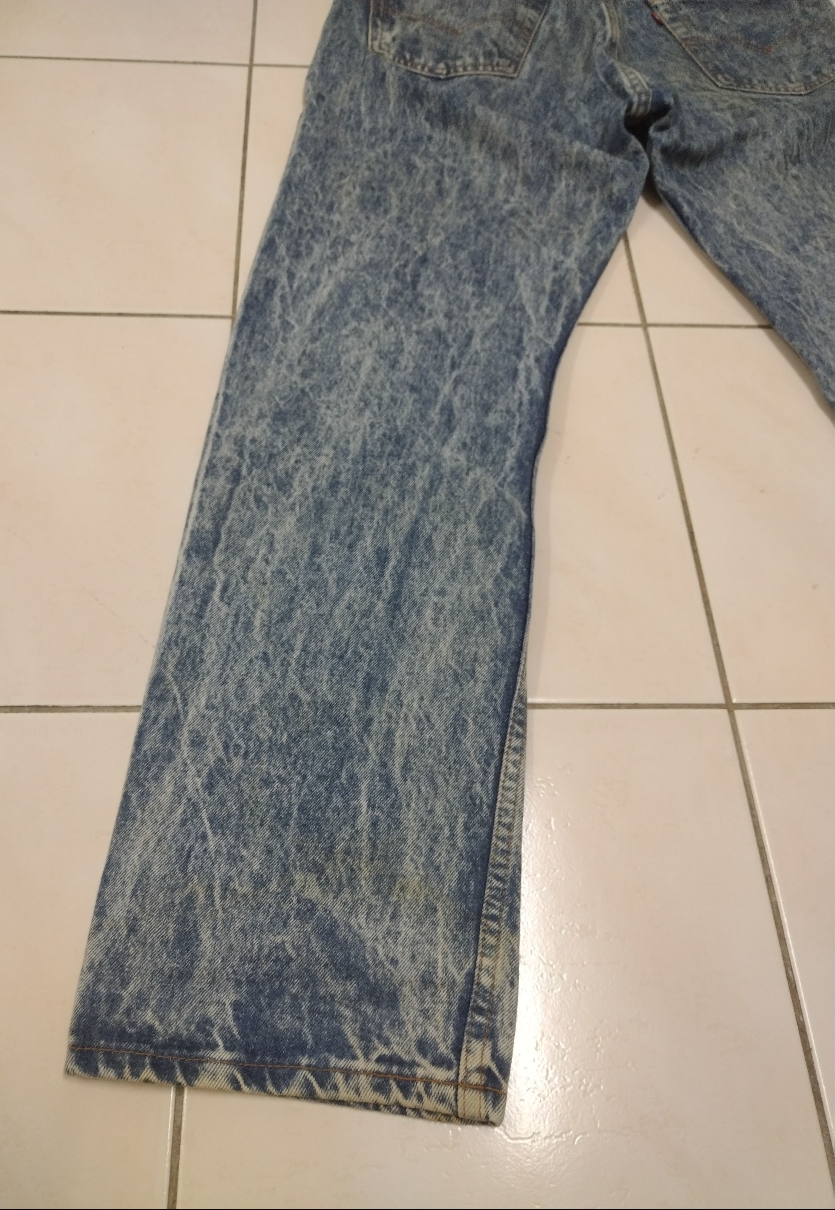 If Six Was Nine × Le Grande Bleu (L.G.B.) × Levi's Crazy acid wash Levi’s Vintage Jeans Size US 34 / EU 50 - 3 Thumbnail