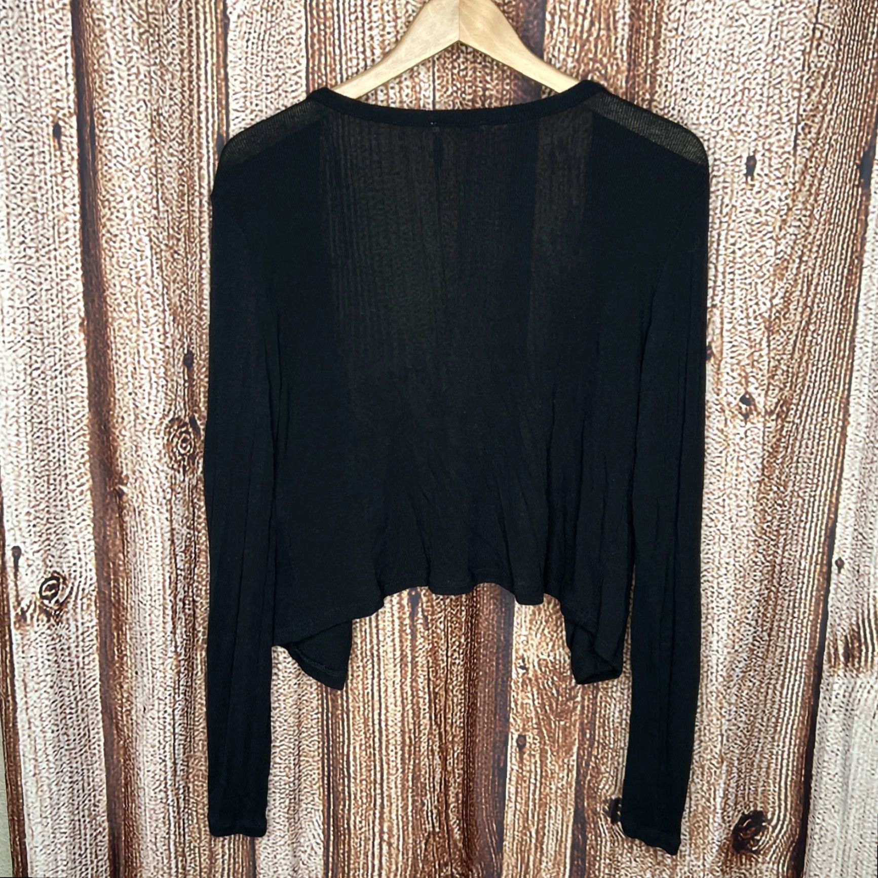 Zara Zara Cardigan Womens Black Size M Knit Button Up V-Neck Casual Business Travel All Seasons Lightweight Stretch Size L / US 10 / IT 46 - 4 Thumbnail