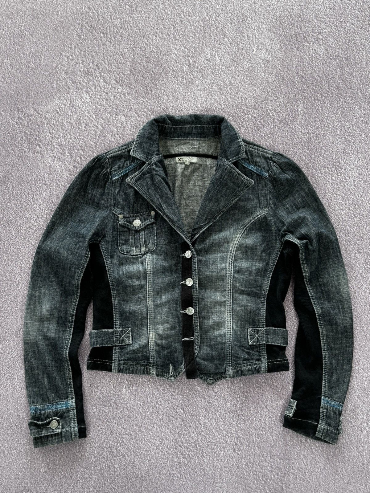 Japanese Brand Avant Garde Abstract Y2K Denim Button Up Jacket Size M / US 6-8 / IT 42-44 - 2 Thumbnail