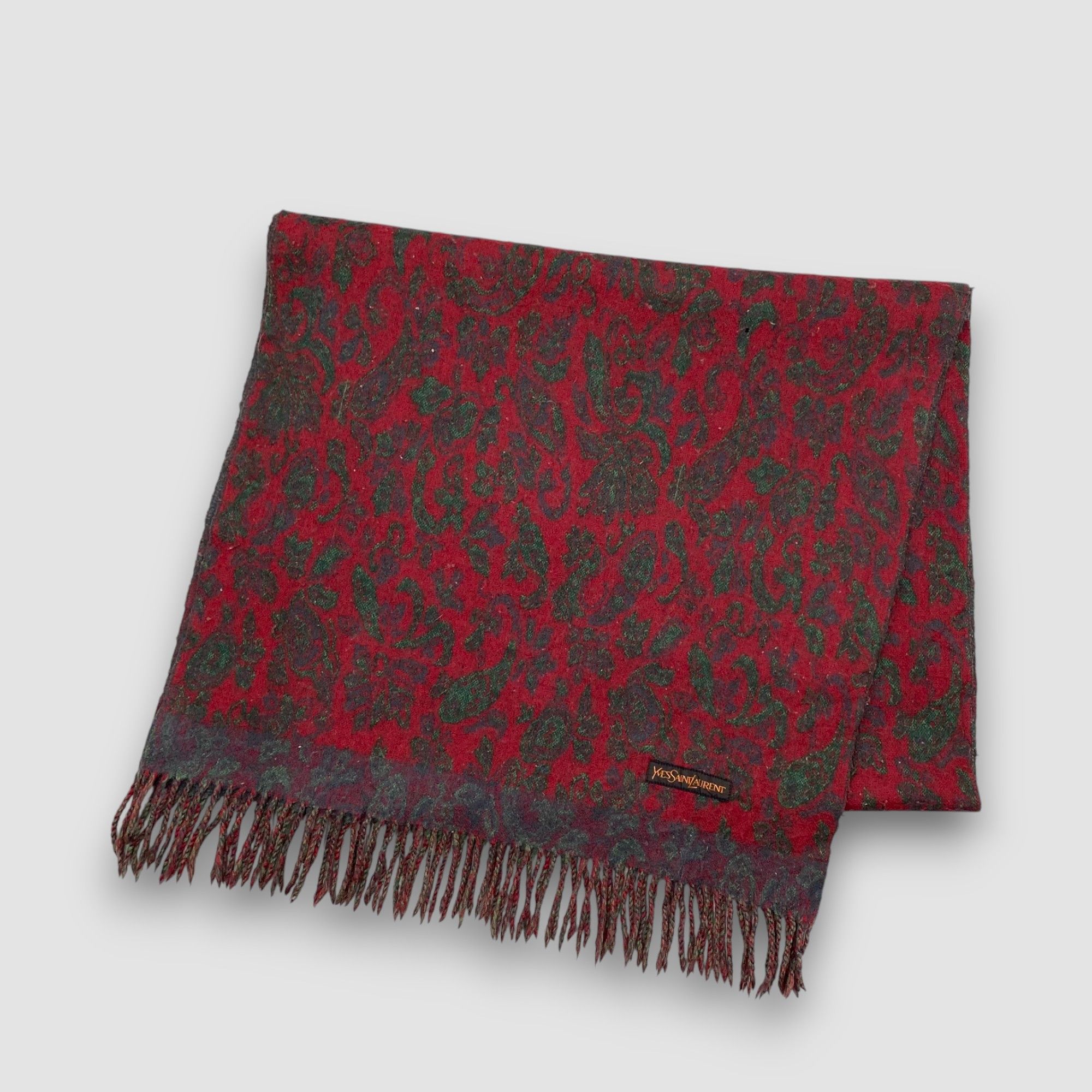 Yves Saint Laurent Vintage Yves Saint Laurent Scarf Muffler YSL Wool Scarves Size ONE SIZE - 4 Thumbnail