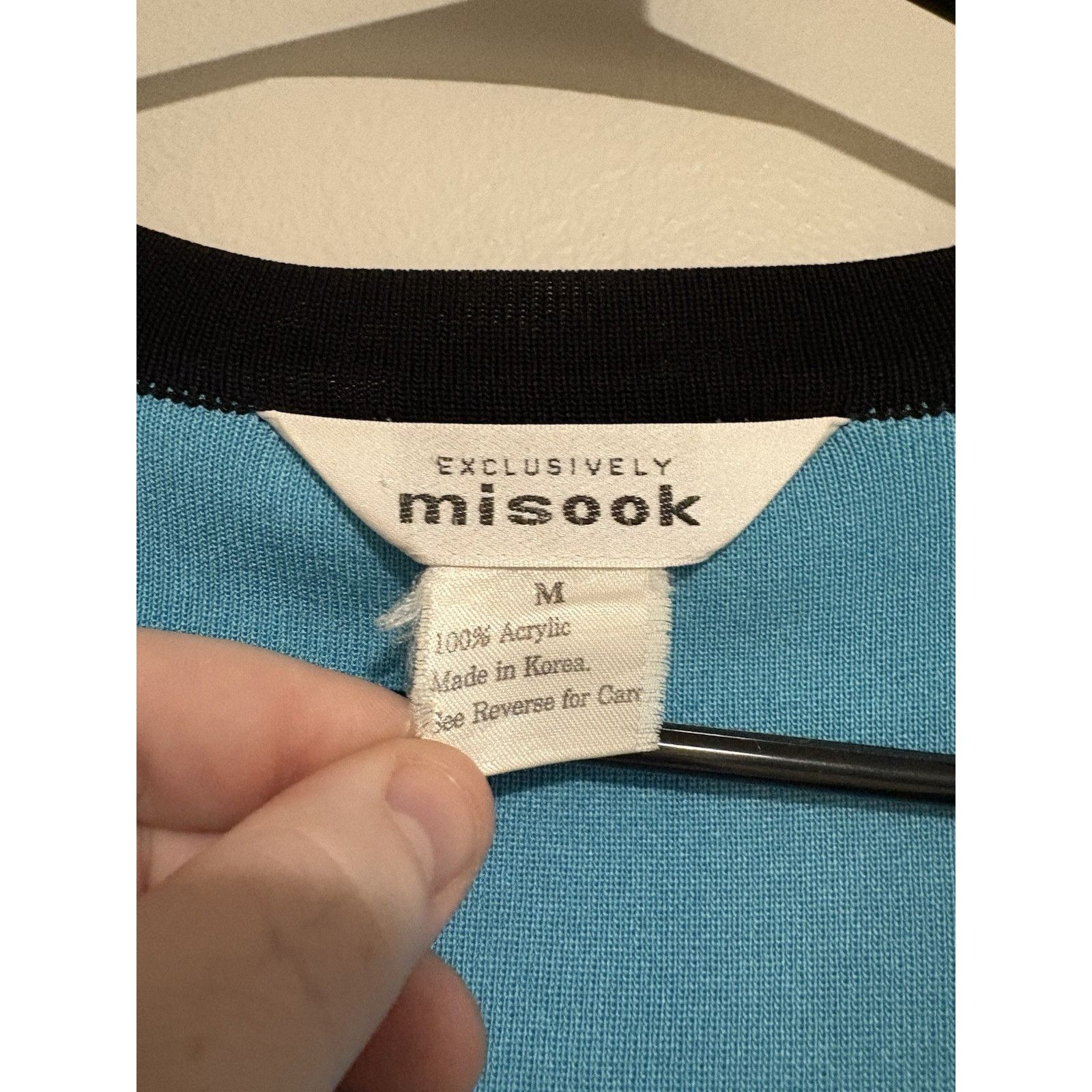 & Other Stories Exclusively Misook Cardigan Top Medium Blue Silky Acrylic Size M / US 6-8 / IT 42-44 - 6 Thumbnail