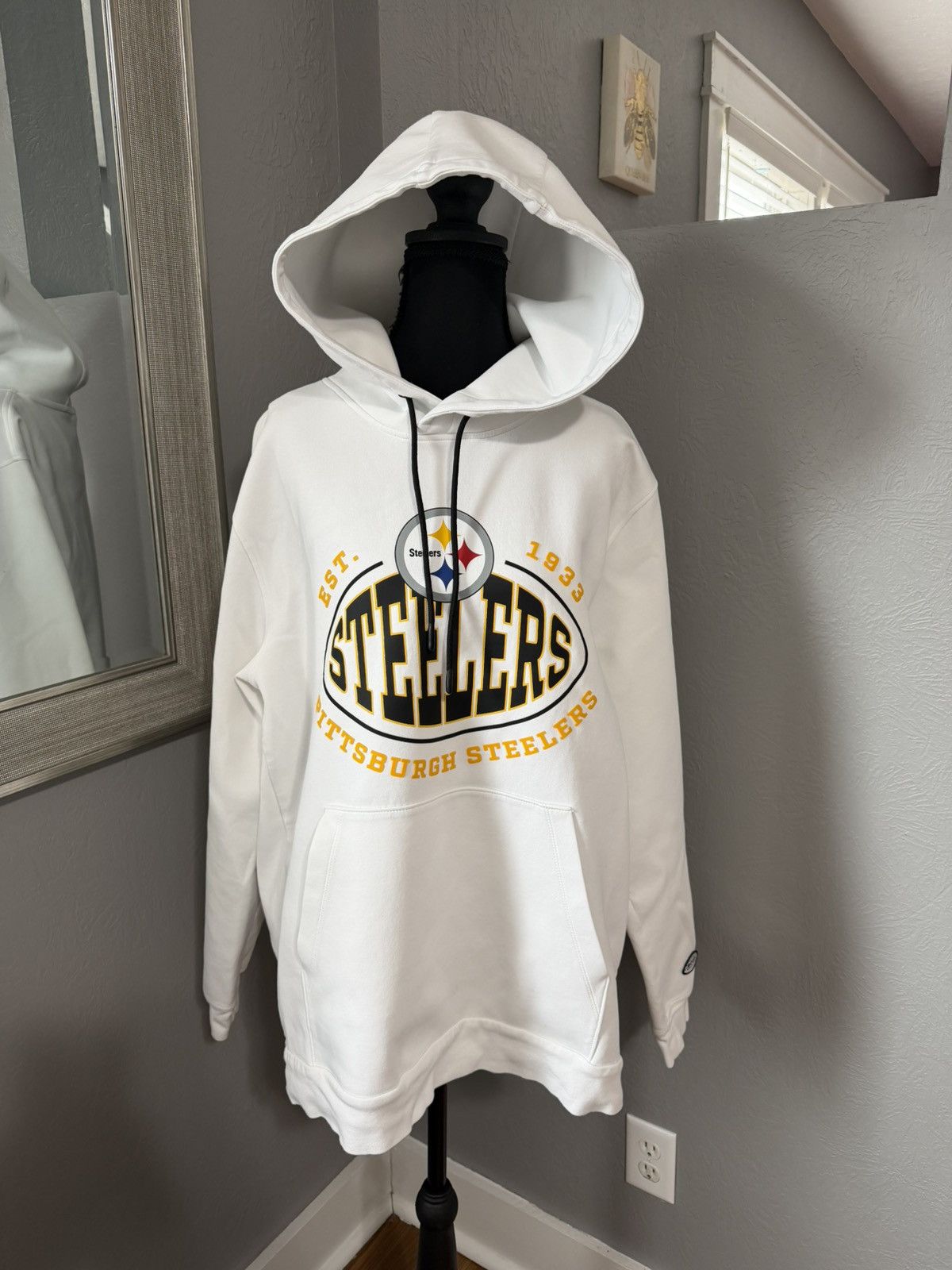 Hugo Boss Boss x NFL Pittsburgh Steelers White Hooded Sweater Size XL. Size US XL / EU 56 / 4 - 2 Thumbnail
