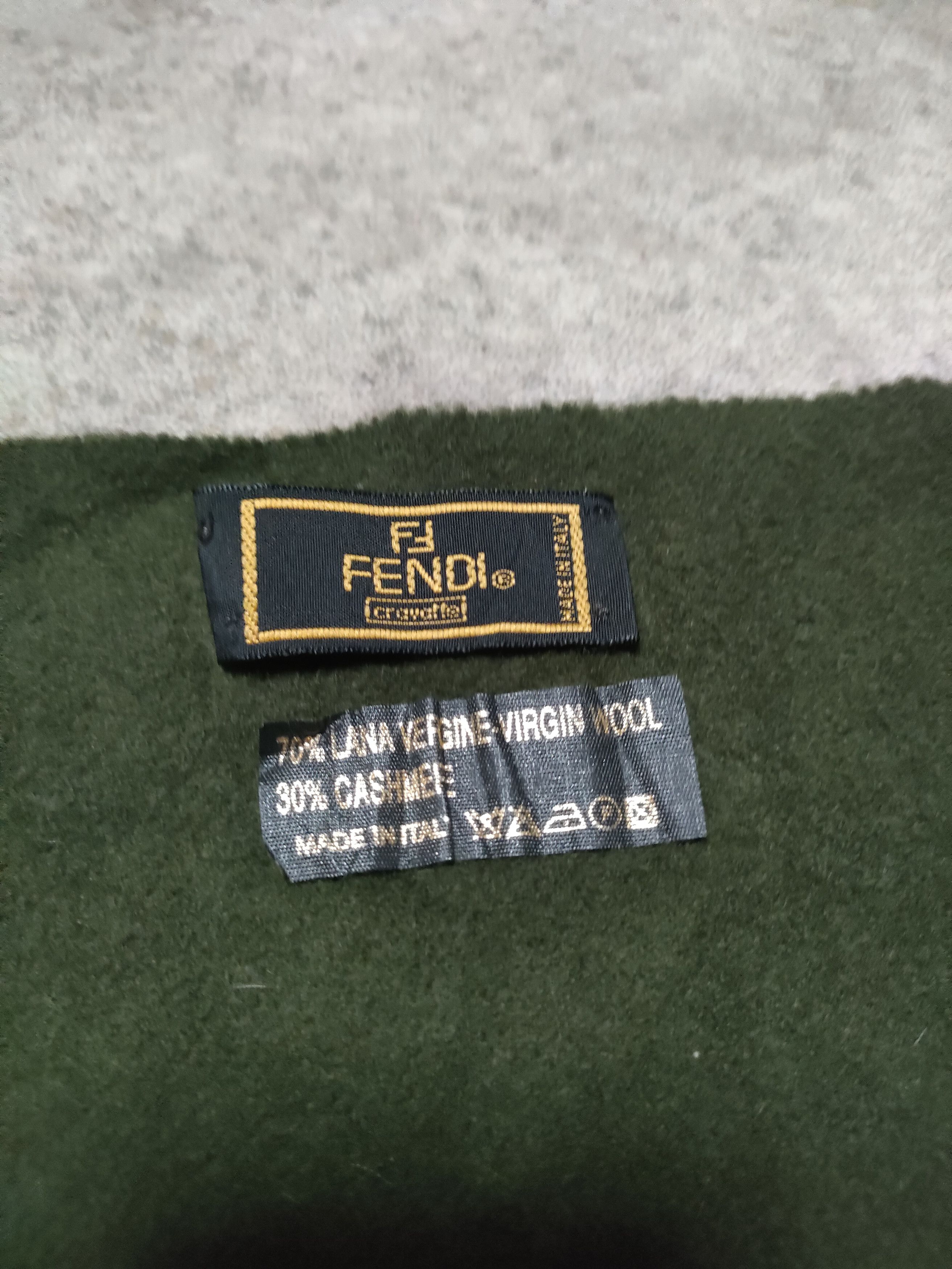 Fendi Fendi Muffler Olive Green Size ONE SIZE - 3 Thumbnail