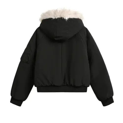 Japanese Brand × Vintage Winter Warm Fur Collar Hooded Quilted Padded Jacket Size US L / EU 52-54 / 3 - 4 Thumbnail