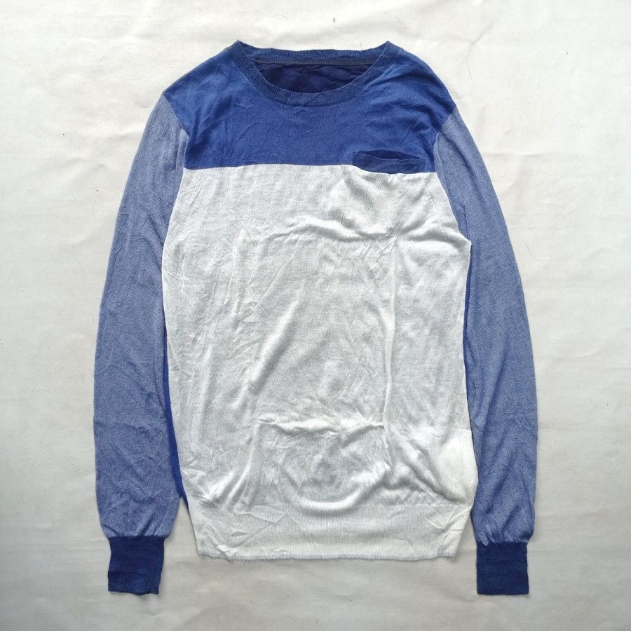 Sacai sacai japan tritone knit sweater crewneck Size S / US 4 / IT 40 - 1 Thumbnail