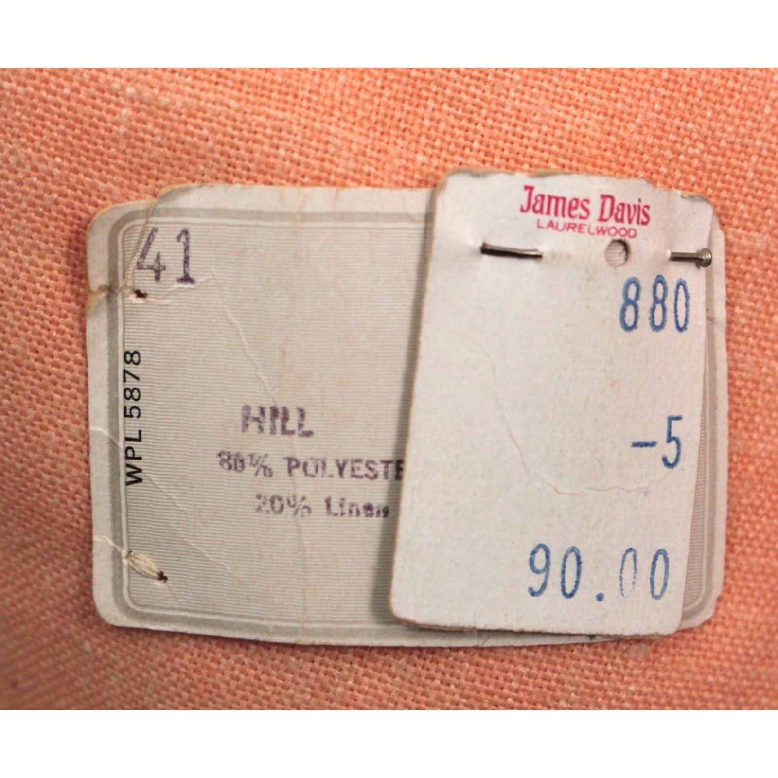 Vintage VINTAGE James Davis Blazer Shirt Mens 70s NOS Salmon Pink Jacket 41 Regular 1970s Pink Size 42R - 6 Thumbnail