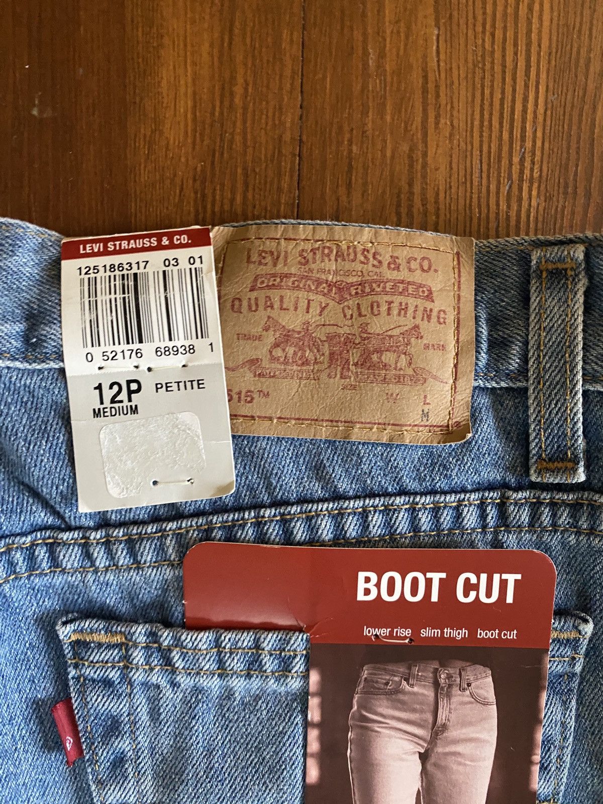 Levi's Vintage NWT ‘02 Levi’s 515 Low Rise Bootcut Denim Jean 32x28 Size 32" / US 10 / IT 46 - 6 Thumbnail