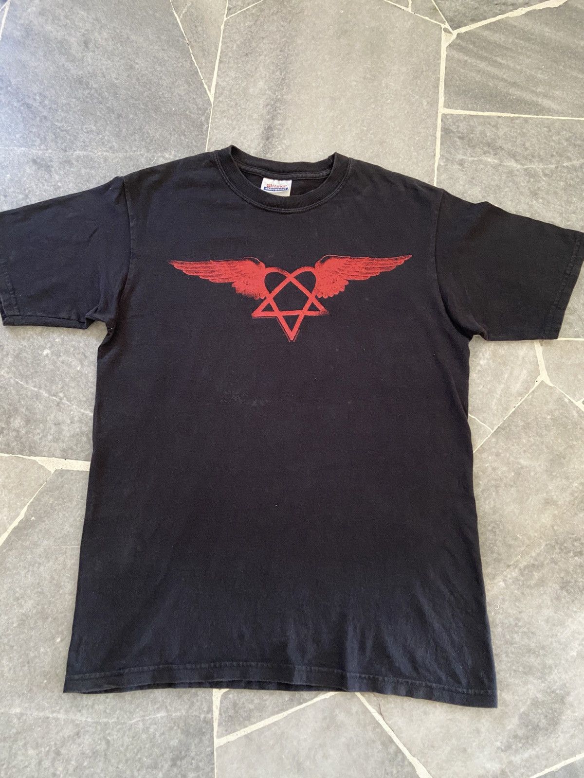 Band Tees × Vintage Vintage HIM 2005 Heartagram Tee band Metal Size US S / EU 44-46 / 1 - 4 Thumbnail