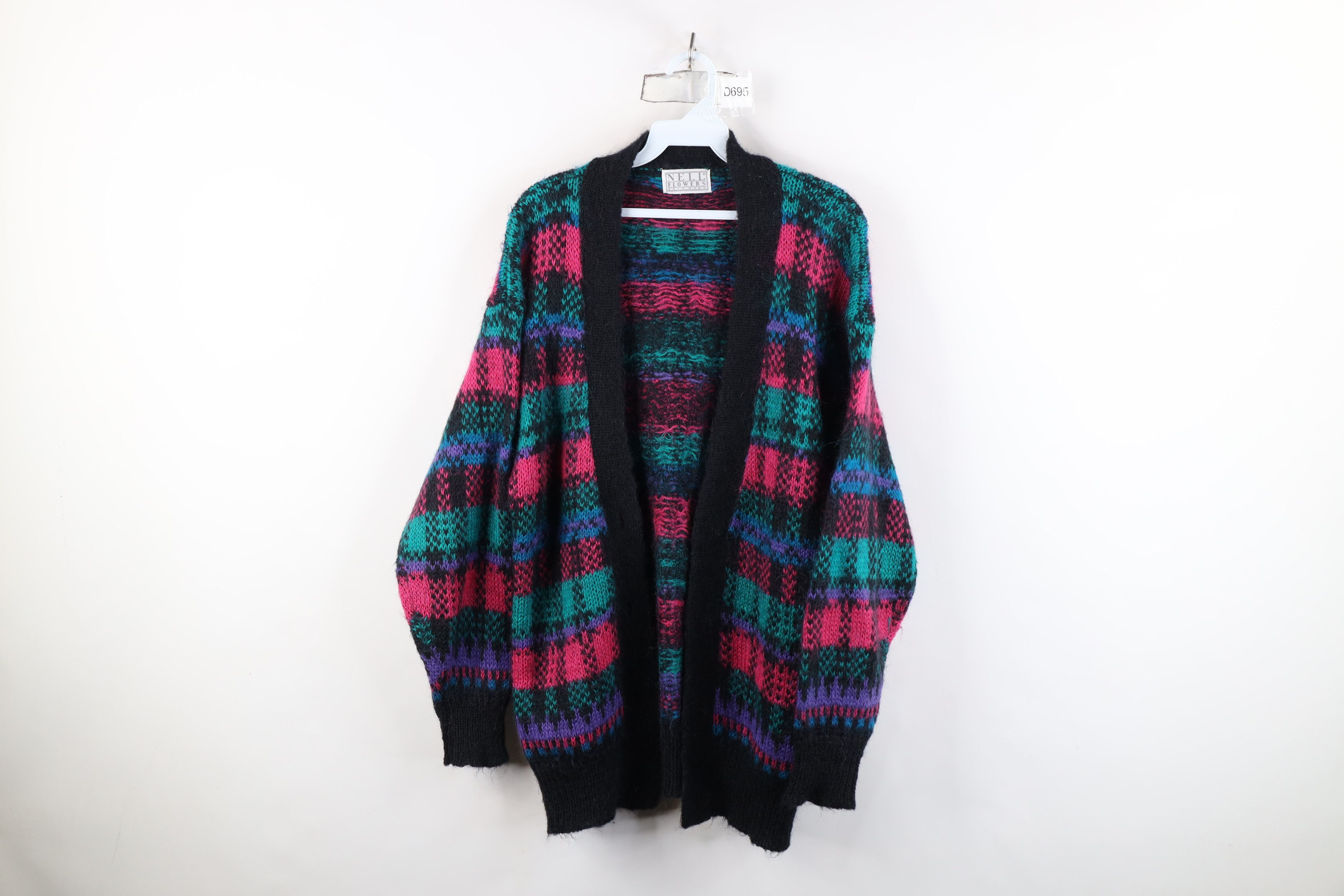 Vintage Vintage 90s Streetwear Mohair Wool Knit Cardigan Sweater Size L / US 10 / IT 46 - 1 Thumbnail