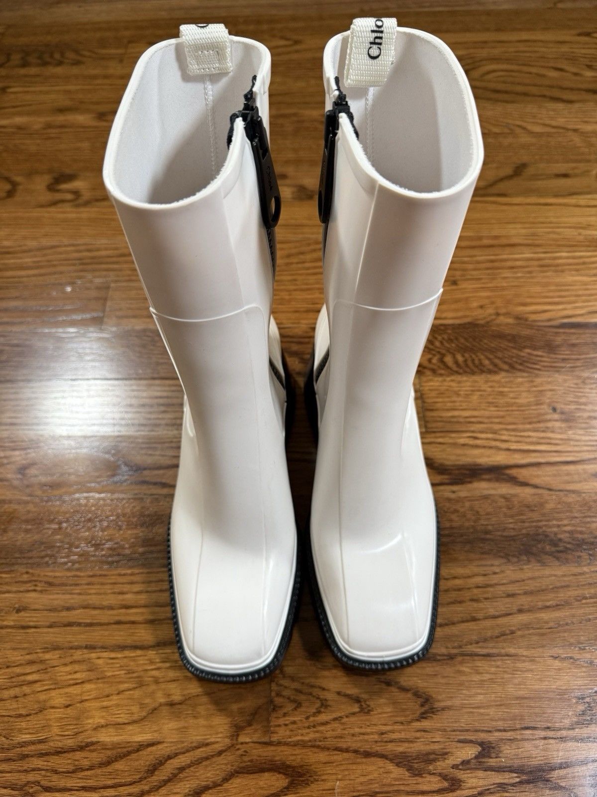 Chloe Chloe Rubber Betty Sock Rain Boots White Women’s Size 39 Size US 9 / IT 39 - 6 Thumbnail