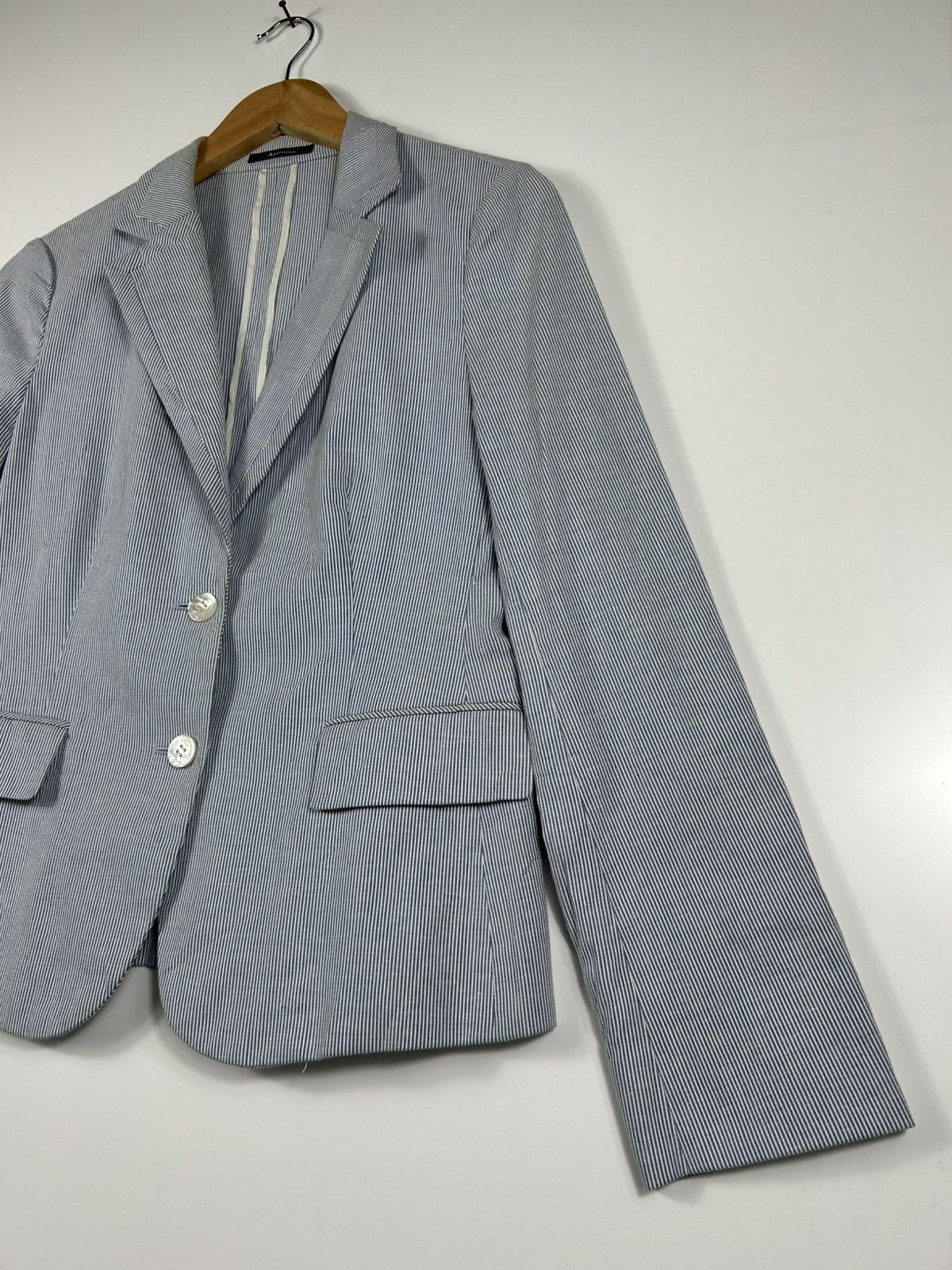 Aquascutum × Vintage 🔥Aquascutum London Hickory Stripes Single Breast Coat Size S / US 4 / IT 40 - 3 Thumbnail