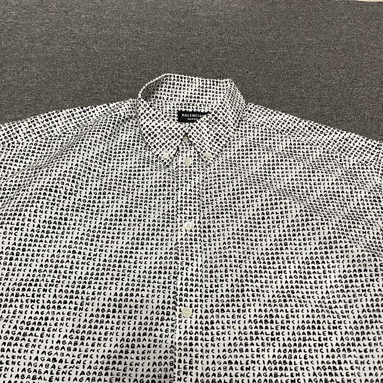 Balenciaga Balenciaga size 38 All-over Logo Shirt Size M / US 6-8 / IT 42-44 - 3 Thumbnail