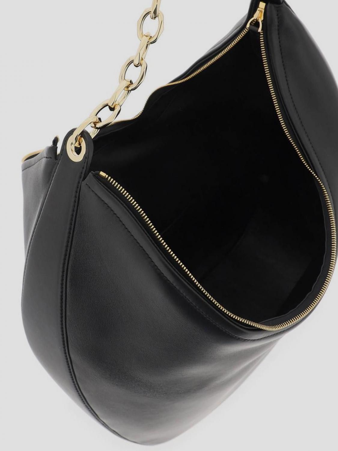 Valentino o1s22i1n0924 Size: OS / Maxi Vlogo Moon Hobo Bag in Black Size ONE SIZE - 3 Thumbnail