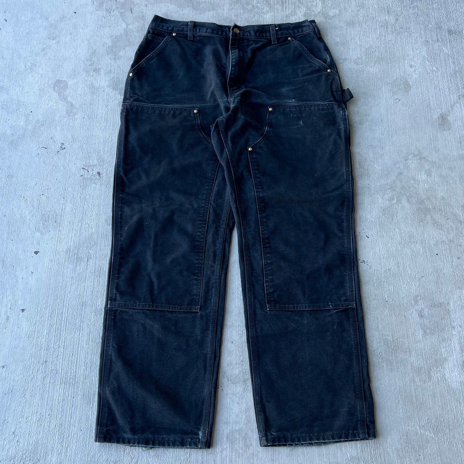 Carhartt × Vintage Vintage Y2K Carhartt black double knee work carpenter pants Size US 34 / EU 50 - 1 Thumbnail