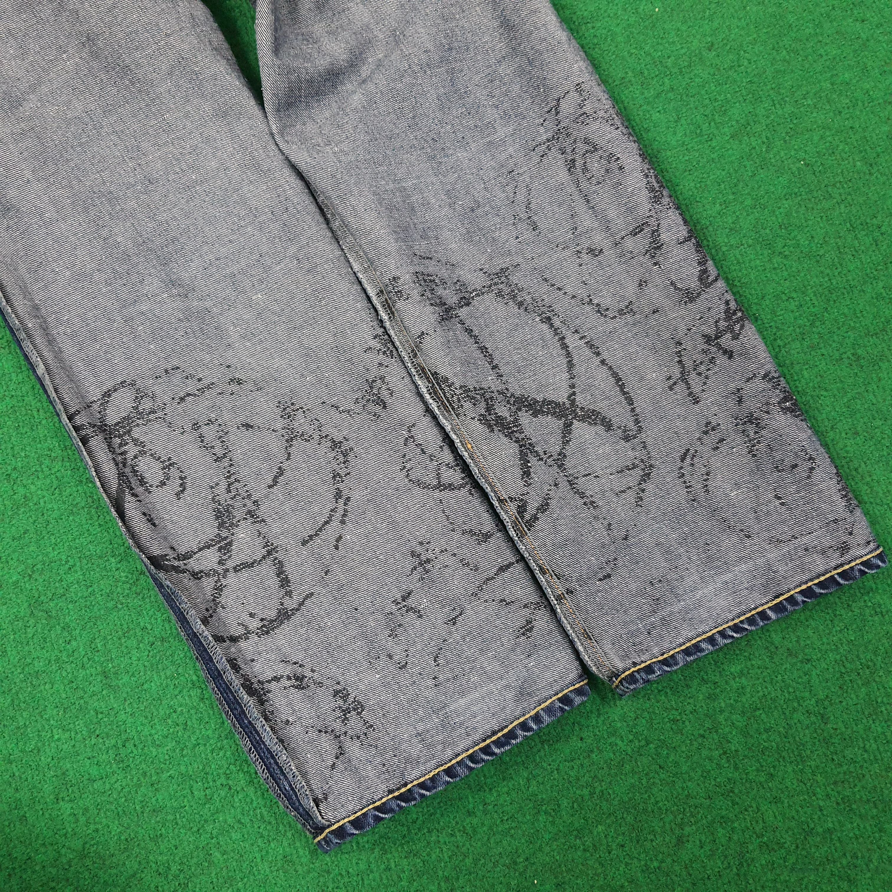 Stussy Vintage Rare Stussy x Futura Custom Logo Jeans C228N33 Size US 27 - 7 Thumbnail