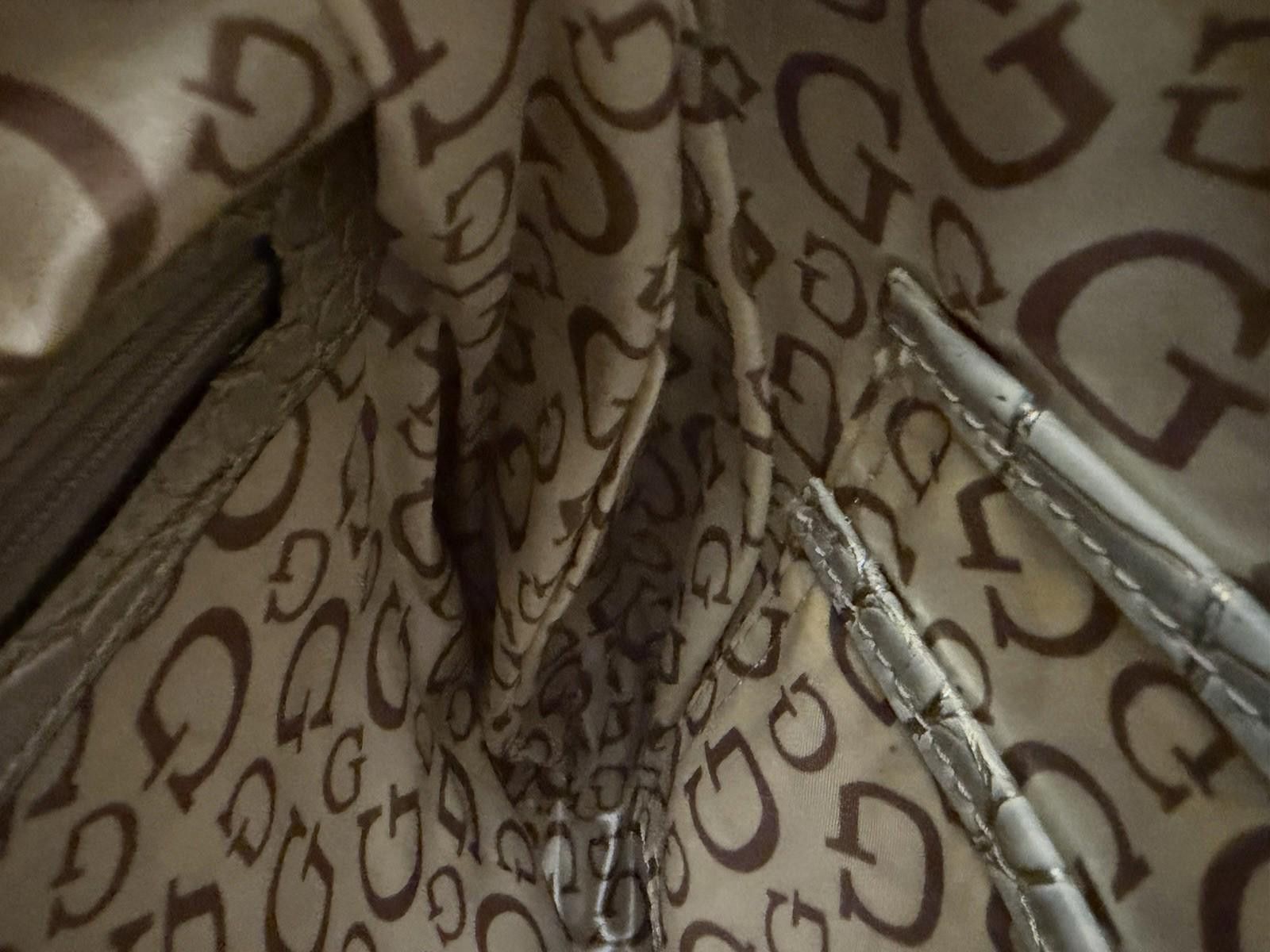 Guess Vintage Guess Leopard Canvas Croc Leather Studded Hobo Bag Size ONE SIZE - 10 Thumbnail