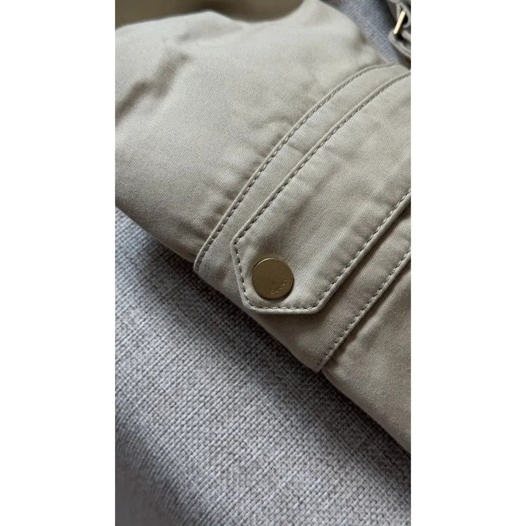 Gucci Gucci Beige Cotton Studded Logo Waist Belt Trench Coat IT40 Size S / US 4 / IT 40 - 6 Thumbnail