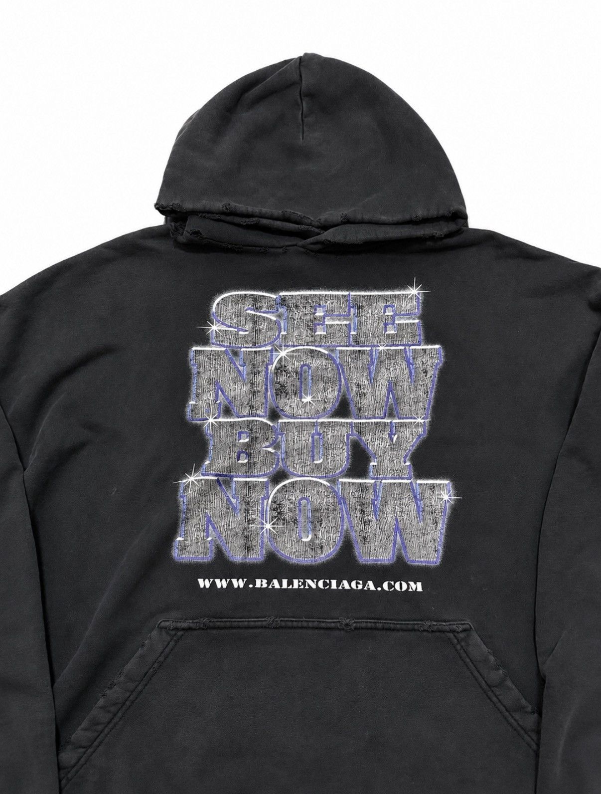 Balenciaga Balenciaga See Now Buy Now Distressed Hoodie Size US M / EU 48-50 / 2 - 2 Thumbnail