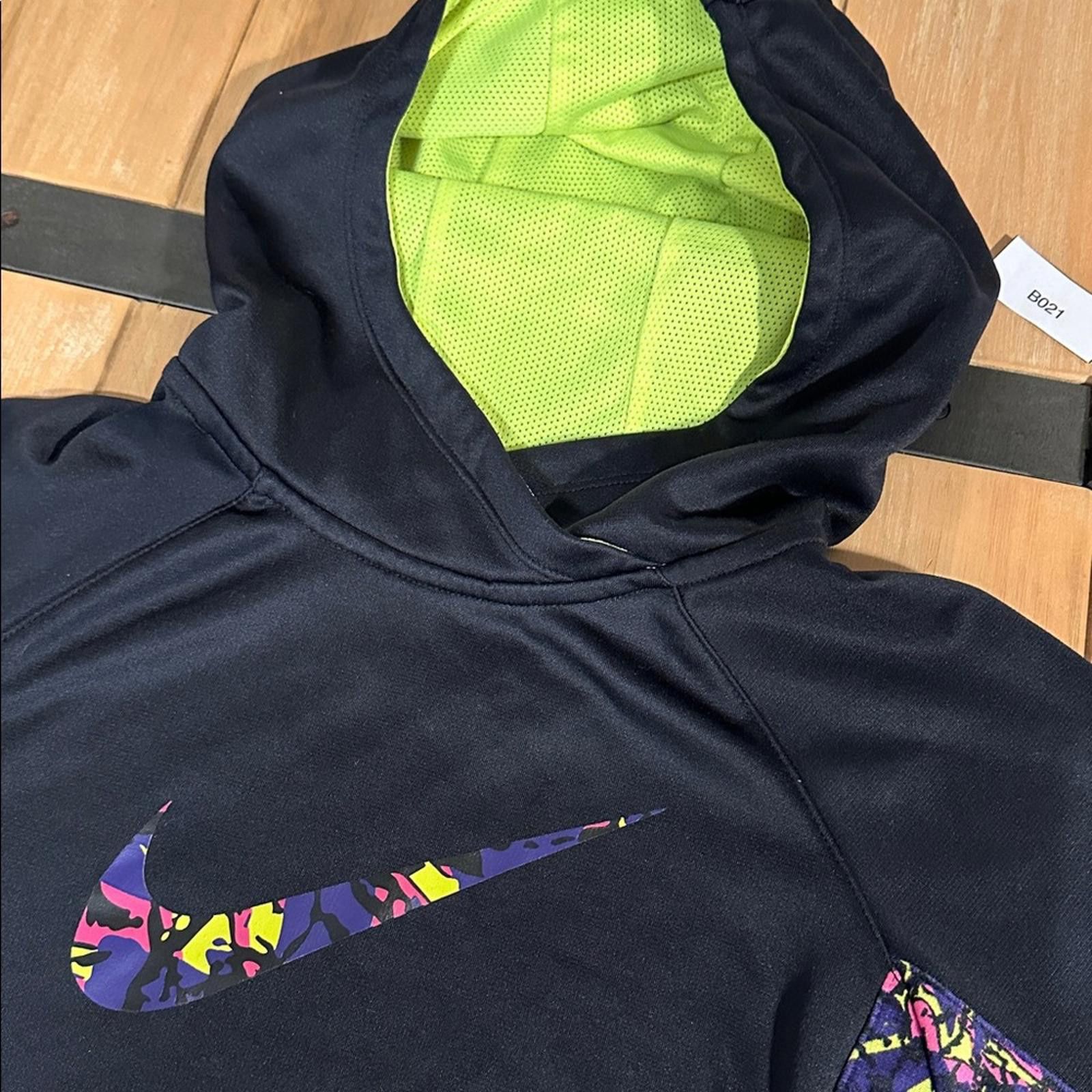 Nike Nike Kids Large Therma-Fit Hoodie Black Warm Pullover Size US L / EU 52-54 / 3 - 3 Thumbnail