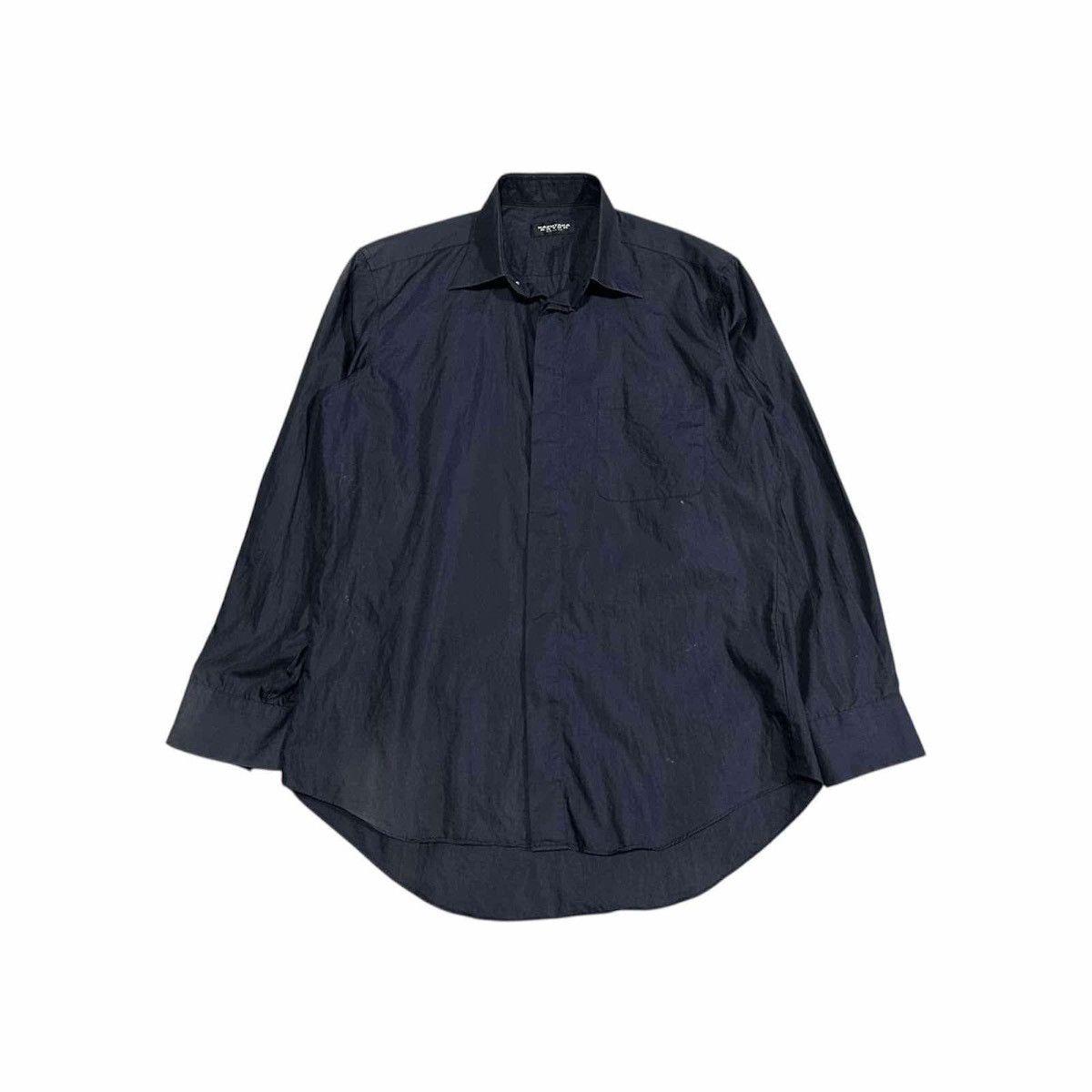 Issey Miyake × Japanese Brand × Tete Homme 🔥Y2K Vintage Kazutaka Katoh Shirt Black Goth Size US L / EU 52-54 / 3 - 2 Thumbnail