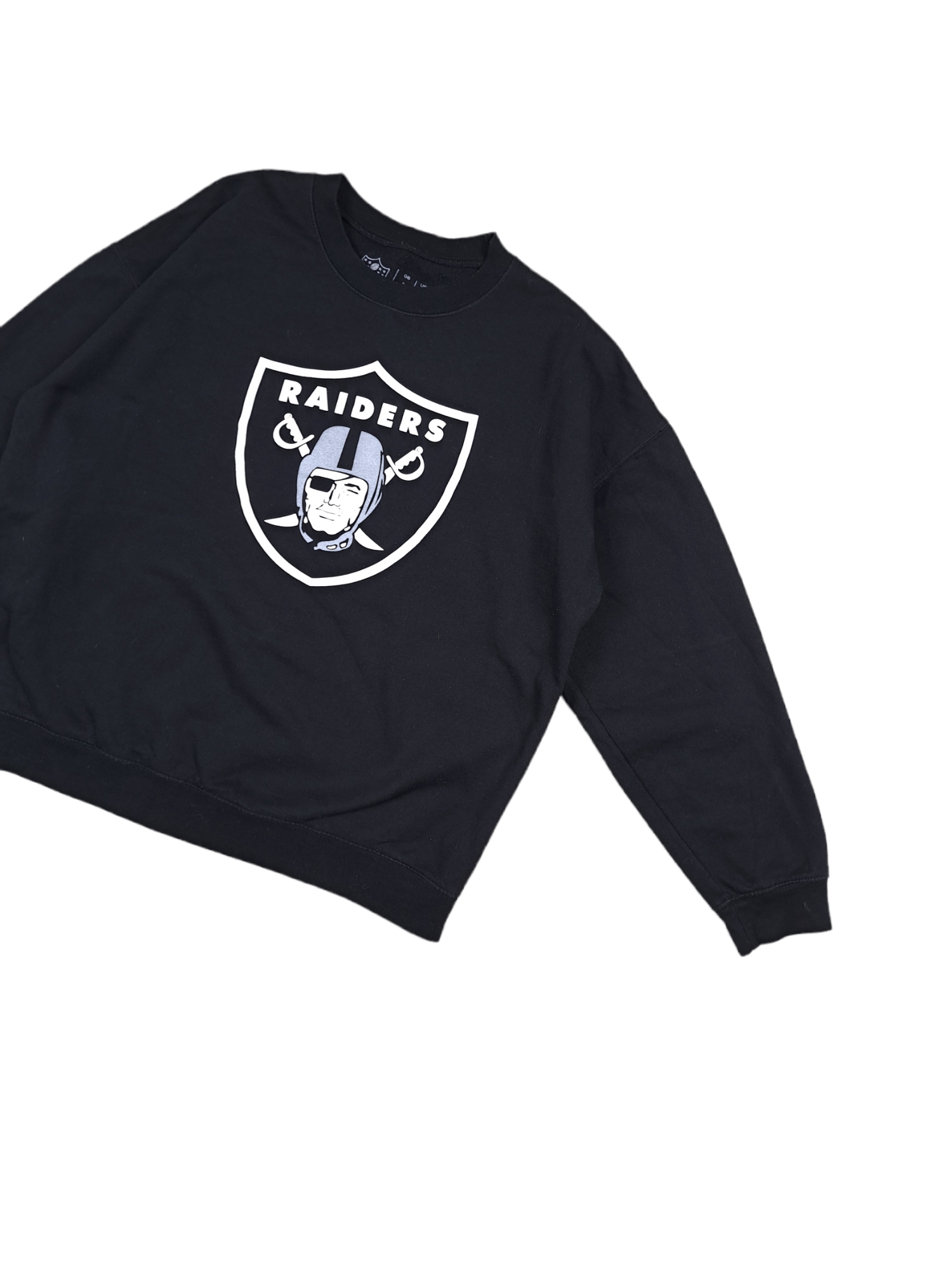 NFL × Vintage 💎 NFL LA Raiders Black Boxy Sweatshirt Logo Size US L / EU 52-54 / 3 - 4 Thumbnail