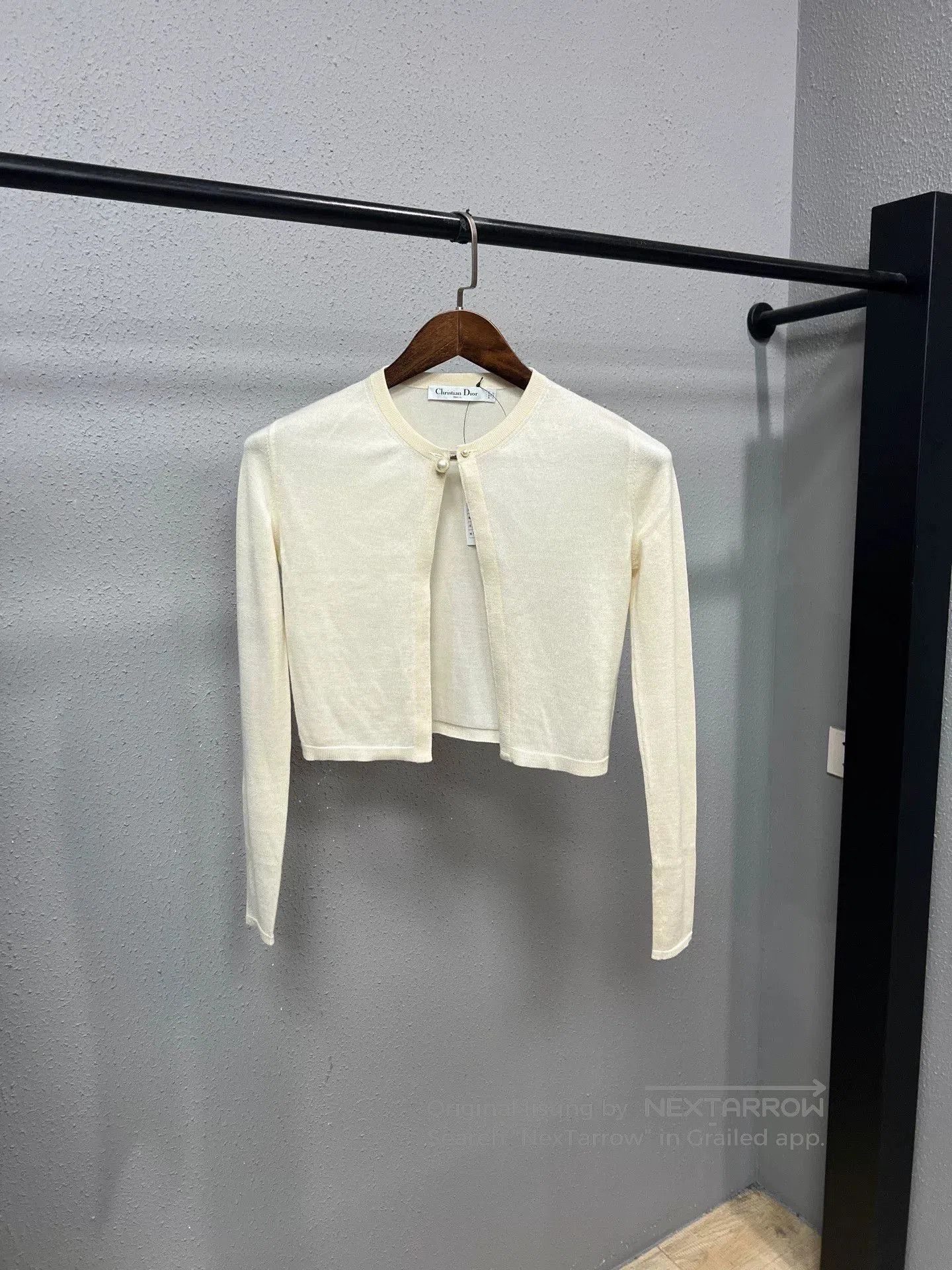 Dior Dior Cream Cardigan with Pearl Buttons. Size S / US 4 / IT 40 - 1 Thumbnail