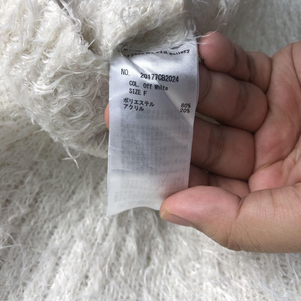 Homespun Knitwear × Japanese Brand DLL E Hypen Of World Gallery White mohair Knitwear #C044 Size M / US 6-8 / IT 42-44 - 10 Thumbnail