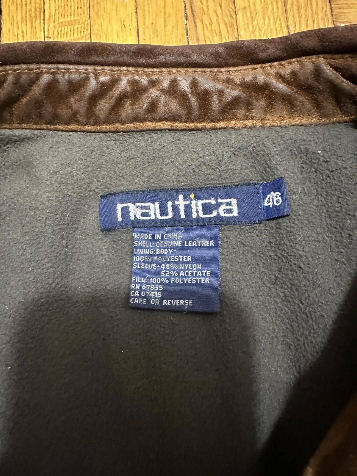 Nautica Nautica Men's Brown Suede Leather Jacket - Size 46 Size US L / EU 52-54 / 3 - 2 Thumbnail