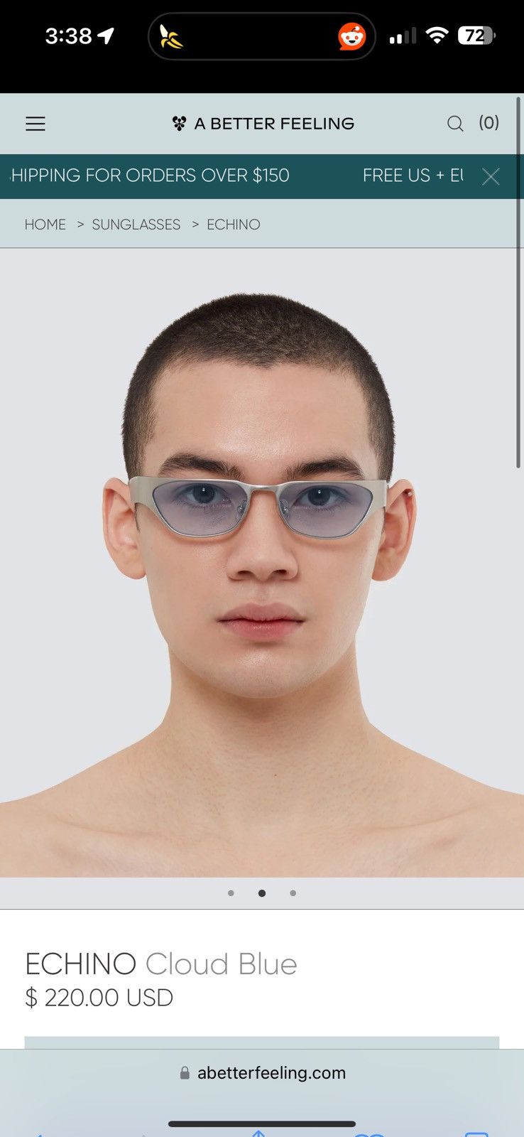 A Better Feeling ECHINO Sunglasses, Blue by A Better Feeling Size ONE SIZE - 1 Thumbnail