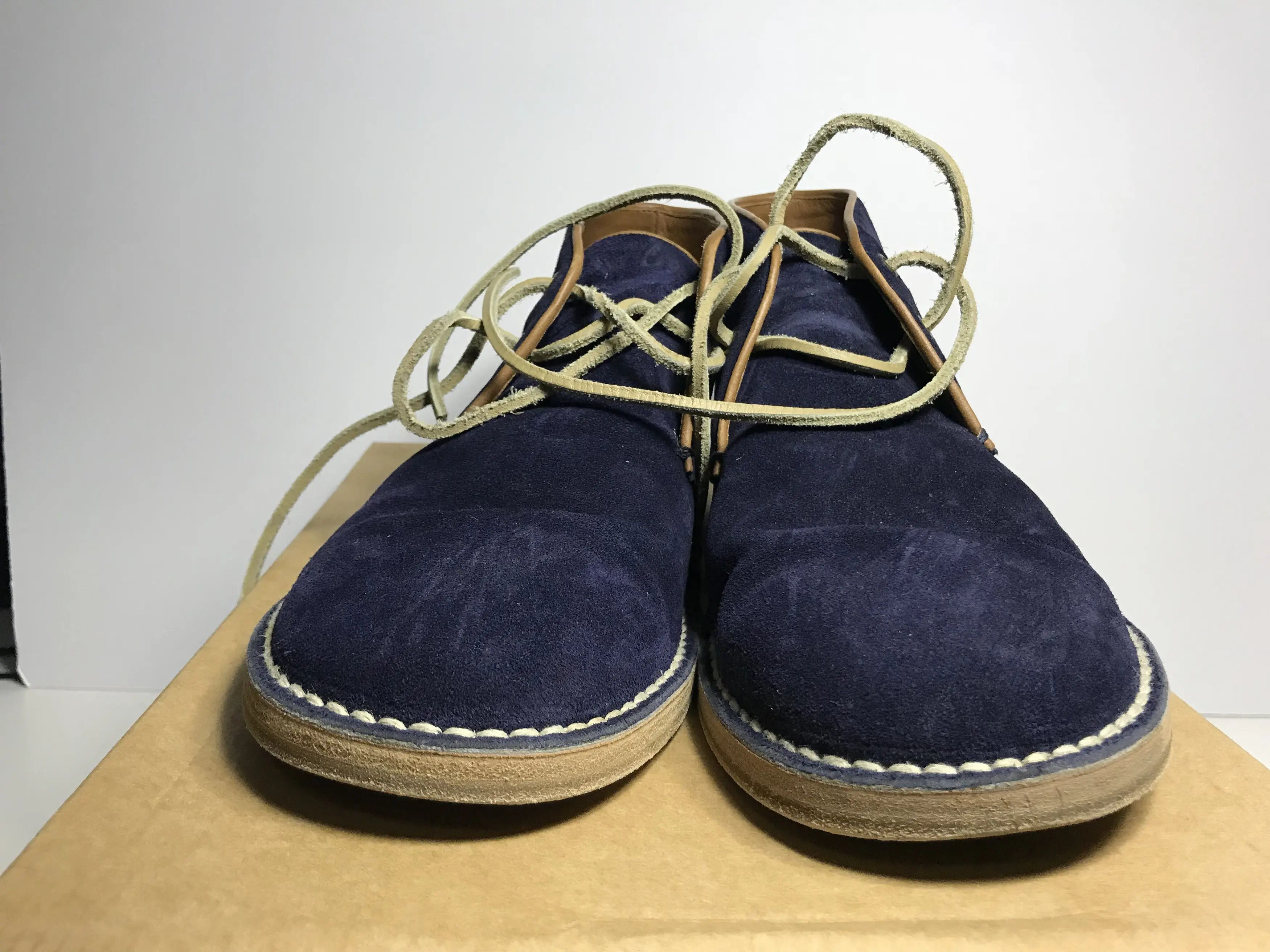 Acne Studios Blue Suede Boot with Wooden Sole Size US 10 / EU 43 - 2 Thumbnail