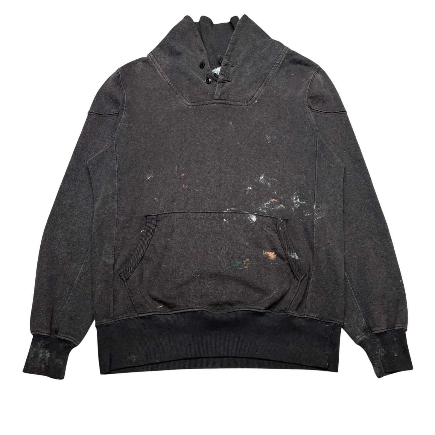 Jungmaven Jungmaven Whittier Shawl Neck Paint Sweatshirt Men's Small Size US S / EU 44-46 / 1 - 1 Thumbnail