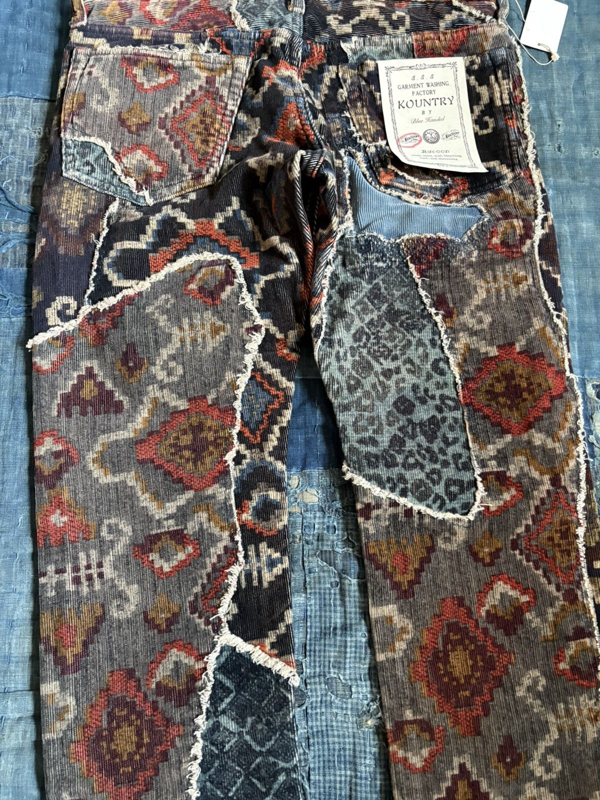 Kapital Kountry KOUNTRY Repair Mixed Pattern Corduroy Patchwork Jeans Size US 30 / EU 46 - 12 Thumbnail
