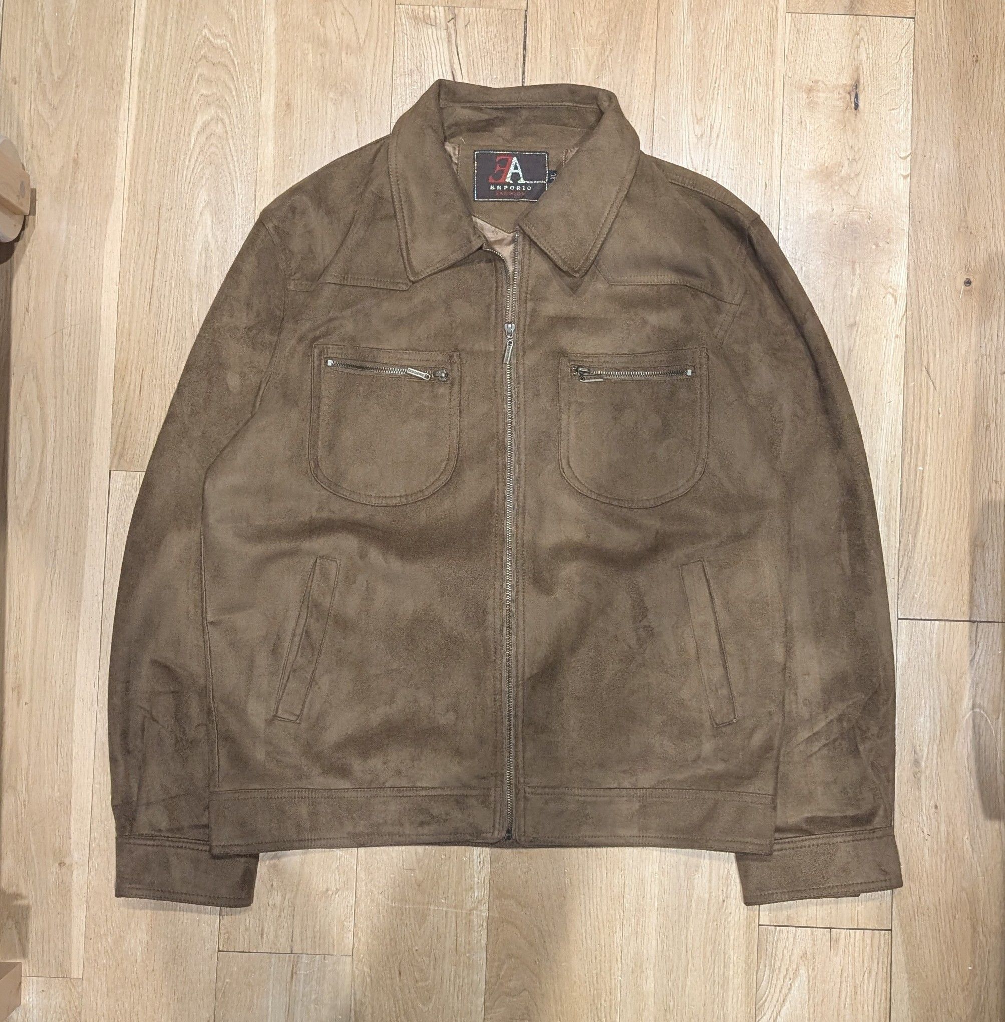 Emporio Armani Brown Emporio Fashion Armani Suede Leather Jacket Size XL Size US XL / EU 56 / 4 - 1 Thumbnail